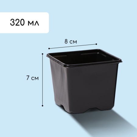 Set for seedlings: glasses of 320 ml (18 pcs.), Patron 51 × 26 cm, Greengo-1