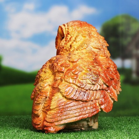 Garden figure "Owl" brown, 22x24x26cm-6