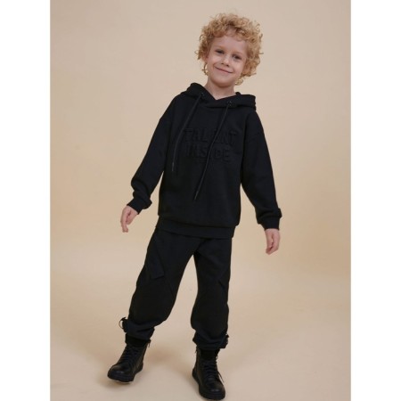 Sweatshirt for boys, height 146 cm, black color-5