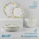 Service AVVIR "Field Flowers", 18 objects: 6 plates D = 16.5 cm, D = 17.5 cm, d = 23 cm, glass -ceramic, white color