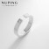 Ring Xuping Reunion, white color in silver, size 18