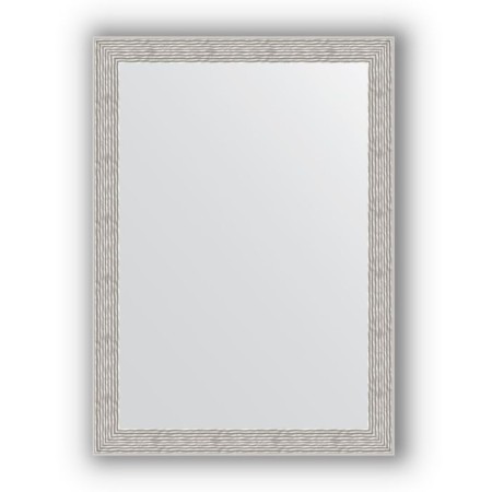 Mirror in the baguette frame - a wave of aluminum 46 mm, 51 x 71 cm, evoForm