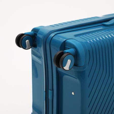 Great suitcase 28 "On a zipper, code lock, blue color-6