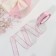 The ribbon is nylon, with lurex, 25 mm × 9.1 ± 0.5 m, pink/silver color