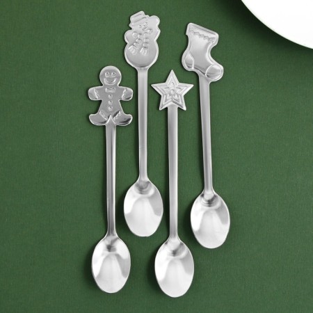 A set of spoons "Happiness and Good luck", 4 pcs., 12.8 x 2.3 cm, 12.8 x 1.9 cm-3
