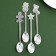 A set of spoons "Happiness and Good luck", 4 pcs., 12.8 x 2.3 cm, 12.8 x 1.9 cm