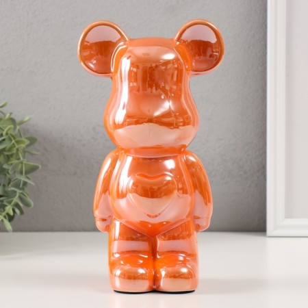 Piggy bank Ceramics "Bear" orange chameleon 9.5x14x25 cm