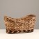 Wicker basket, 36x18xh13/18 cm, reeds, seaweed, beige