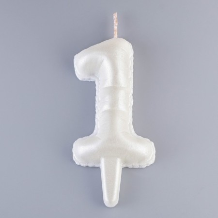 Candle in the "balls" cake, number "1", pearl, 5.5 cm-2