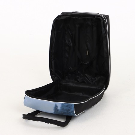 Small suitcase 20 ", a road bag with a zipper, black color-8