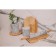 Magistro marble rolling pin, with a stand, 45 × 5 cm, white color