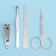 Manicure set, 4 objects, silver color