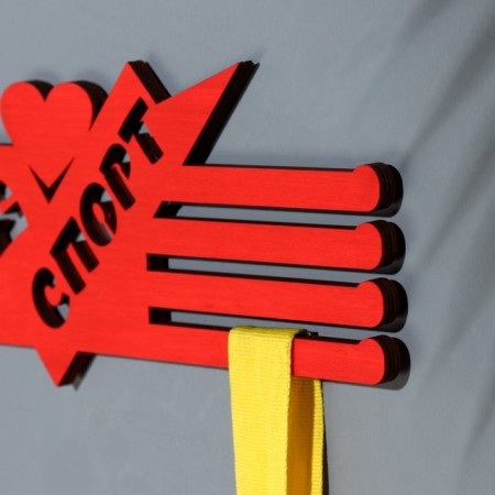 Moars "I love sport" red color, 28x12 cm-2