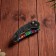 Wooden souvenir "Automatic folding knife" multi -colored vintage