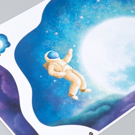 Sticker Plastic Interior color "Cosmonaut and Moon" 30x45 cm-2