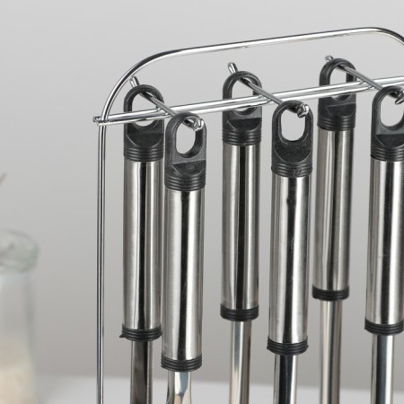A set of kitchen accessories "Assistant", 6 items, on a stand-2