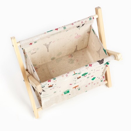 Newspaper, stand for books and magazines "Paris", 26 × 16 × 23 cm, beige-3