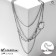 Beads "Chain" Pearl in a cut, white color in silver, 55 cm