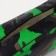 Cosmetic bag with zipper, green color/camouflage