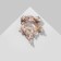 Brooch "Flower Quartet", brown color in pink gold