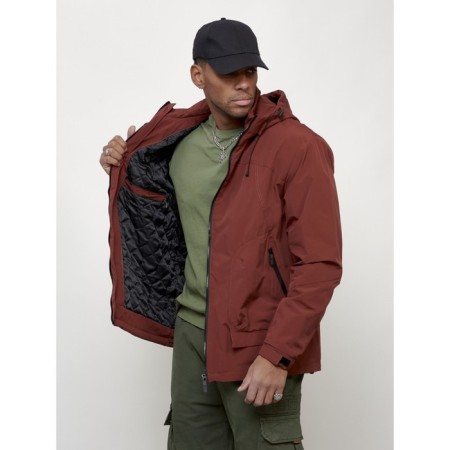 Male spring jacket, size 58, burgundy color-13