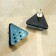 Acrylic Earrings "Bridge Mini", Blue Color