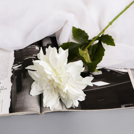 Artificial flowers "Georgin Extra Galant" 60 cm D-15 cm, white