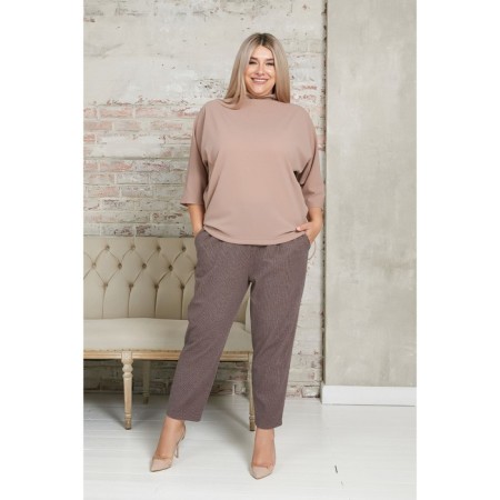 Female trousers, size 64, pink color-2