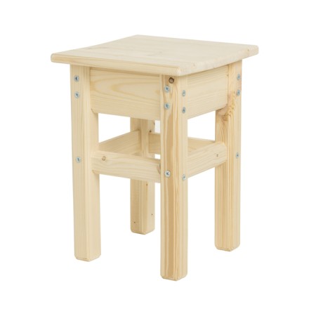 Wooden stool for children, 300 × 300 × 350 mm, a massif pine, without coating-2