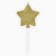 Candle in the cake "Make a desire" gold, 5.5 x 12 cm