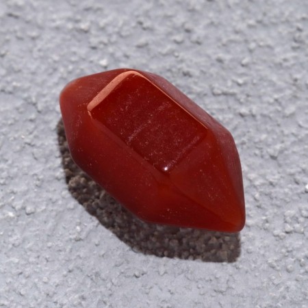 Hargon for creativity "Crystal red agate", natural stone, 0.8x1.5 cm