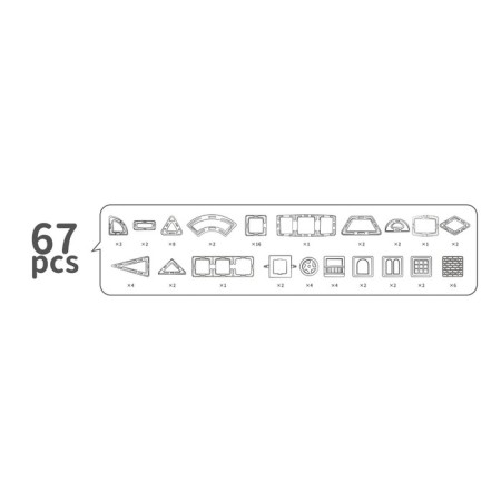 Magnetic designer "Magic Magnet", 67 parts-4