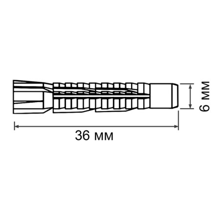 Dubeel "Rice tox" RD, universal, polyethylene, 6x36 mm, 1000 pcs-4
