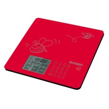 Kitchen Libra Oursson KS0502GD/RD, electronic, up to 5 kg, sensor, 1xCR2032, red
