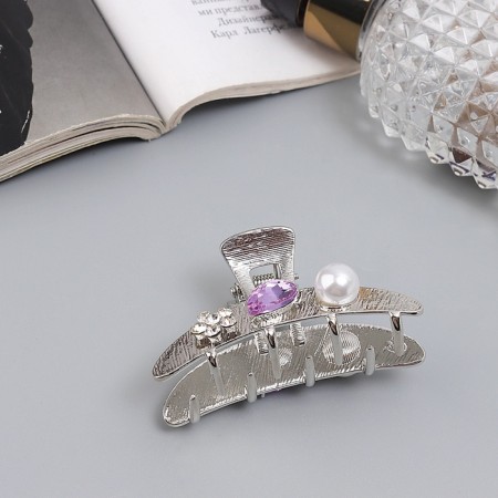 Hair crab "Liberty Galant" arc, 6 cm, silver-1