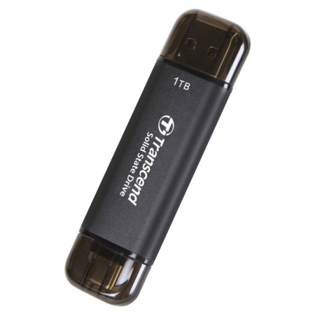 SSD Transcend USB-C 1TB TS1TESD310C Gray USB-A-2