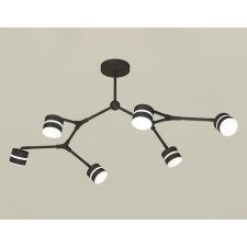 A set of suspended swivel with acrylic Ambrella Light, Traditional Diy, XB9056202, 6XGX53, Black Sand color, white matte