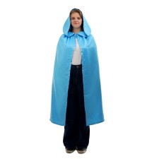 Adult carnival cloak, satin, blue -length color 120cm