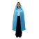 Adult carnival cloak, satin, blue -length color 120cm