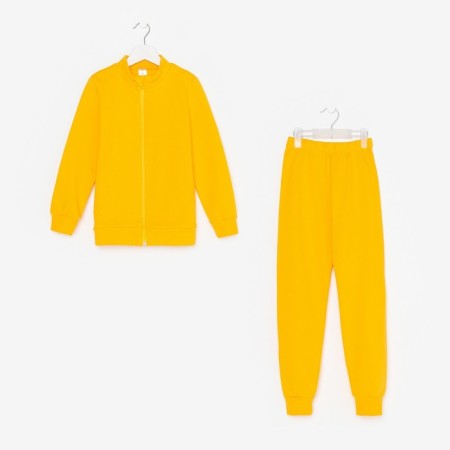 Costume (jumper, trousers), children, yellow color, height 116 cm-5