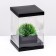 Box for flowers with a vase and PVC windows, folding, 16 x 23 x 16 cm, black