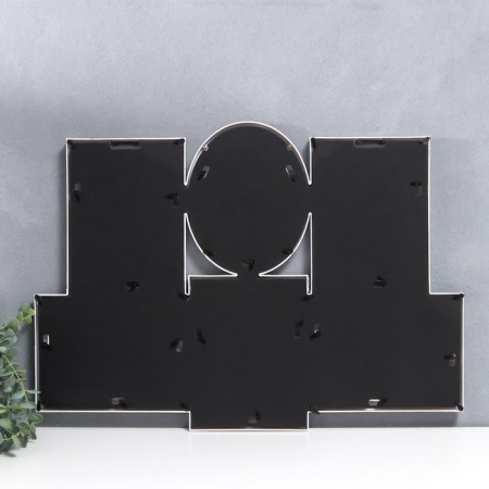 Photo frame in 6 photos 13x18 cm "with patterns" white 37.5x59 cm-1