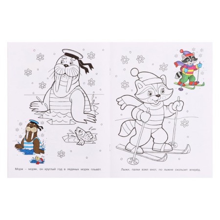 Funny coloring “fox on skates”, 16 pages-4