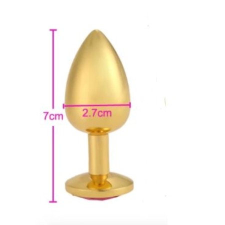 Anal traffic jam-hoods, gold, dark purple crystal, d = 27 mm-3