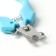 Small side claws with curly handles, a hole of 9 mm, blue