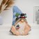 The piggy bank "Goblin in a blue cap with birds" 26x21x20cm