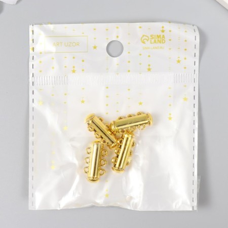 Flasp Magnetic Three -row Metal Gold 0.6x2.1 cm-2