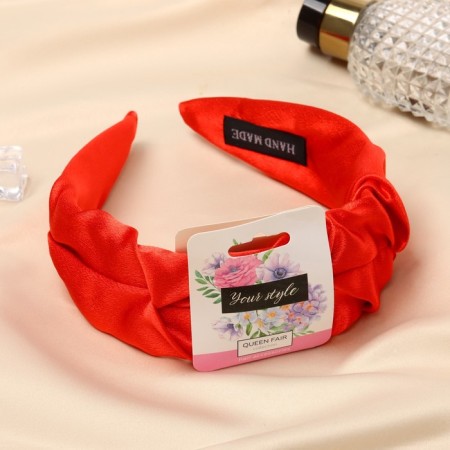 Hair cap "Juno" classics, 5 cm, red-1