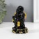 NECKE Polystone "Hothee with a golden bag and fan" Black 6.5x6.7x11.5 cm