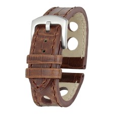 Watch strap, 22 mm, harness 80 mm, larynx 120 mm, genuine leather, brown
